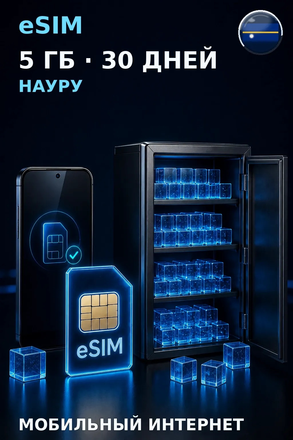 eSIM Науру — 5 ГБ, 30 дней — интернет
