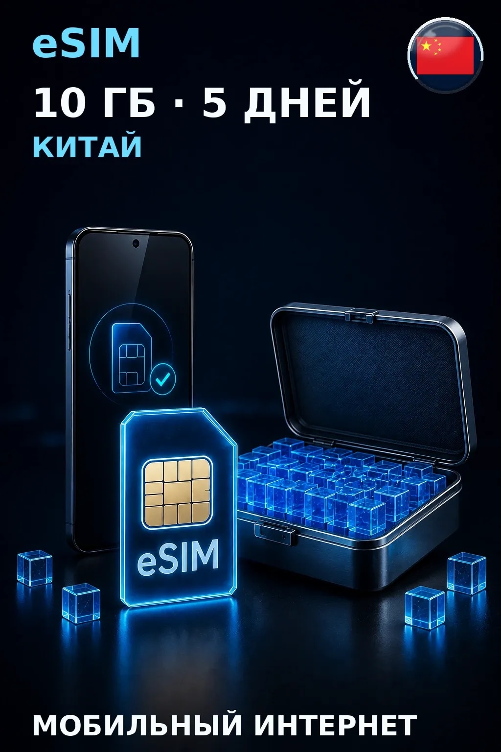 eSIM Китай — 10 ГБ, 5 дней — интернет
